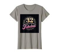 32 Years of Being Fabulous Cadeau d'anniversaire T-Shirt, Femme, Ardoise, L