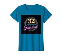 32 Years of Being Fabulous Cadeau d'anniversaire T-Shirt, Femme, Saphir, XS