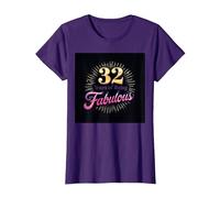 32 Years of Being Fabulous Cadeau d'anniversaire T-Shirt, Femme, Violet, L