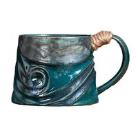 320 ml/11 oz poterie brute créative forme spéciale four tasse à café maison rétro simplicité-four fil vert