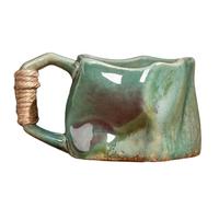 320 ml/11 oz poterie brute créative forme spéciale four tasse à café maison rétro simplicité-four vert forme spéciale