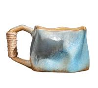 320 ml - Poterie brute - Créative - Tasse à café au four - Style rétro - Simplicité - Bleu