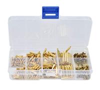 320 PCS Entretoise Hexagonale En Laiton M2 Type Entretoise Entretoise Écrou Vis Assortiment Ensemble Mâle Femelle Entretoises Filetées pour Montage PCB Electronique DIY