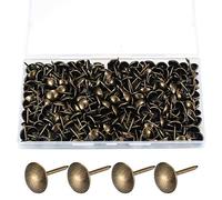 320 Punaises de Tapisserie, épingles de Clous d'ameublement, Punaises de Meubles Décoratifs Antiques, Goujons de Panneau de Poussée pour Chaises, Image, Tapis, Dessin - 11x17 MM/Bronze