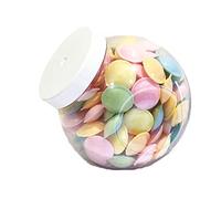 3200 ml sphérique Plastique alimentaire Sweet bocaux avec couvercle Blanc 110 mm - 1-9, mariage, fête, 1 Jar