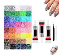 32000PCS 3mm Resin Rhinestone Gems for DIY Strass a Coller Bedazzling Kit Jewelry Making Dazzling 32000PCS Flat Back Rhinestone Gems for DIY Crafts 3 Pieces Tools Kit for Clothes Shoes Nail Art (1Pcs)