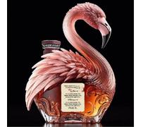 320ML Carafe A Decanter Vin - Decanter Whisky Figurine, Sculptures 3D De Bouteilles De Whisky Et De Vin En Forme De Flamant Rose, Magnifiques Ornements De Carafes À Vin En Verre, Statues(B)