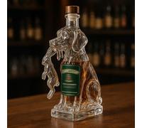320ML Carafe A Decanter Whisky Statue Sculpture - Décorations De Bouteilles De Vin Et De Whisky En Verre 3D Représentant Un Chien De Chasse, Sculptures Gravées Pour Carafes De Whisky De Chasse(B)