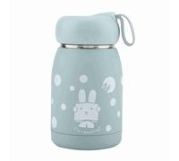 320ml Tasse d'eau isolée en acier inoxydable, 7,5x14cm/3x5,5 pouces tasse sous vide à motif de lapins mignons tasse de voyage bouteille d'eau chaude pour salle de sport, extérieur (Bleue)