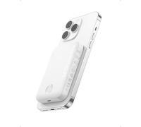 321 Magnetic Battery (Powercore Magnetic 5k), 5,000mah Magnetic Wireless Portable Charger, Compatible With Iphone 15/14/13/12/Pro/Plus/Pro Series. (Blanc)