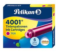 [321075-5] Pelikan Lot de 5 Etuis de 6 cartouches d'encre 4001 TP/6 Rose