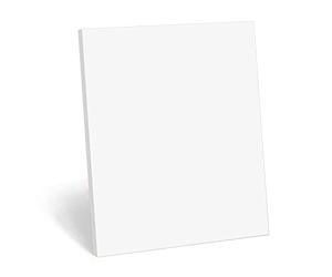 321Done Bloc-notes vierge, lettre 8,5 x 11, 50 feuilles détachables, non | Fabriqué aux États-Unis - Grands blocs-notes en papier uni pour notes et croquis, feuilles blanches brillantes de 31,8 kg