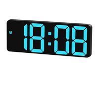 321Wasay Petites horloges numériques de chevet, réveil numérique LED électrique pour chambre à coucher, jolie horloge de bureau de voyage, CC à piles