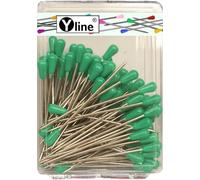 3227-GR Lot de 100 épingles à tapisser avec tête en plastique vert env. 60 mm