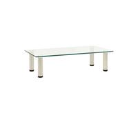 vidaXL Meuble TV centre de divertissement transparent 60x35x17 cm verre trempé