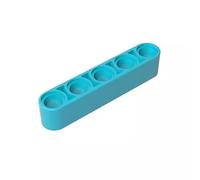 32316 Brique avec Trou Poutre Technic 1x5 Épaisse 50 Pièces GDS-664 Compatible avec Lego Briques de Construction Couleur:Azzurro Medio 322
