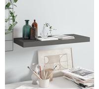 323790 vidaXL Floating Wall Shelf High Gloss Grey 60x23,5x3,8 cm MDF