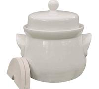 3240 Mini-Gärtopf creme 4,0 l mit Deckel und Steinen Pot de fermentation