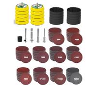 325 disques abrasifs 50mm Papier à poncer, Grains 80 à 3000 Pour mini ponceuse, accessoires Pour Dremel, embout pour perceuse Polissage de phares, rénovation optique Pour carrosserie, métal, bois