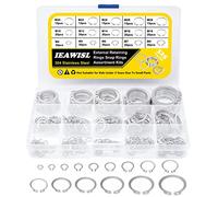 325 Pièces Circlips, Acier Inoxydable 304 Circlips Extérieurs Assortiment, 15 tailles C-Clips, E-clips Anneau de Retenue, Kit Externe Anneau de Retenue Pour Rétention Externes de Pièces Mécaniques