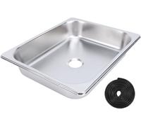 325 x 265 65 mm RV Lavabo 304 Acier inoxydable Drainage efficace Cuisine carrée Salle de bains Lavage avec 40 mm de sortie pour la couleur du bateau de camping-car, poli et brossé