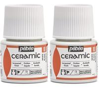 3253112 Émail peinture a froid céramique flacon de 45ml blanc (Lot de 2)
