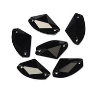 3256 Forme galactique à coudre à dos plat Strass en vrac Cristaux Deux trous pour femme Chaussures Vêtements Bijoux Accessoires, 12x19mm 48Pcs, Cristal de verre, Cristal