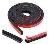 326A0004 Joint d'Étanchéité en Caoutchouc Mousse, 165,1cm Bande d'Étanchéité Rectangulaire Bande en Caoutchouc Autocollante Mousse EPDM Imperméable pour Porte de Garage Voiture Batea