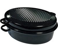 32711042 Cocotte Ovale Sans Bague En Noir Tacheté 42 Cm 42 X 42 X 10 Cm