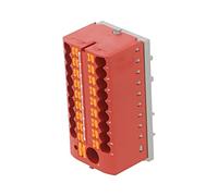 3273114 Connecteur : bloc de distribution PTFIX 24A 450V pour rail DIN rouge ...