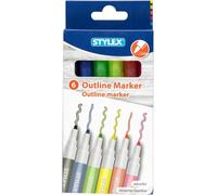 32830 - Marqueurs À Double Pointe, Résistants À L'eau, Avec Double Pointe Unique, Épaisseur De Trait 1-2 Mm, Lot De 6, Idéaux Pour Écrire Et Dessiner[Z4628]