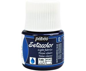 [329-012] Pébéo Flacon 45 ml Peinture Setacolor pour tissus clairs Bleu outemer