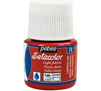 [329-024] Pébéo Flacon 45 ml Peinture Setacolor pour tissus clairs Rouge card...