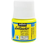 [329-031] Pébéo Flacon 45ml Peinture Setacolor pour tissus clairs JAUNE FLUO