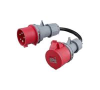 32A Female to 16A Male CEE Adapter 5 Pin Red Power Connector Plug