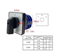 32A Three Position 2 Poles 8 Screws Cam Rotary Switch Manual Transfer Changeover Selector LW26 YMW26-32/2 NWPNLXEA
