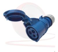 32amp 240v 2P+E Ceeform Câble Montage Bleu Femelle Prise 3 Pôle PCE (223-6)