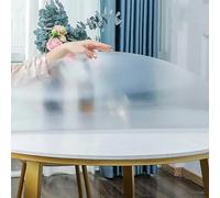 32cm Nappe de Table Givré Transparente, Imperméable, Anti-rayures et Résistant à l'usure, 1.5 mm d'épaisseur, Ronde Nappe épaisse , Nappe Pvc Ronde pour Table de Poker/Table de Loisirs, Matt 1.5mm