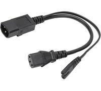 32CM Power Supply Extension Cable IEC320 C14 Male to C13 C7 Female 10A 250V for Barcode Machines Scanners Electronic Scales Projector Desk Lamps