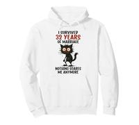 32e Anniversaire de Mariage, I Survived 32 Years of Marriage Sweat à Capuche