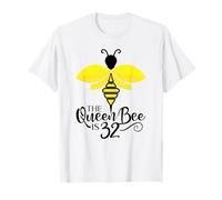 32e Anniversaire The Queen Bee is 32 Years Old Bumblebee T-Shirt