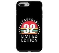 32e Anniversaire Vintage Legendary Limited Edition Retro B-Day Coque pour iPhone 7 Plus/8 Plus