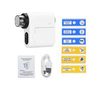 (32G Memory Card,White)1000X Handheld Microscope for Kids HD Screen Lens Electronic Sample Slides Picture Toy for Outdoor Indoor