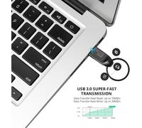 32GB 3.0 USB Flash Drive,Metal USB Stick 32 GB Waterproof USB 3.0 Pendrive 32 GB Portable 32 Giga USB Stick with Hook for Computer/Laptop/PC/Car Etc
