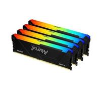 Kingston FURY Beast RGB - DDR4 - kit - 32 Go: 4 x 8 Go - DIMM 288 broches - 3600 MT/s / PC4-28800 - CL17 - 1.35 V - mémoire sans tampon - non ECC - noir G
