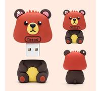 32GB Cute Bear Shaped USB Flash Drive Memory Stick New Thumb Drive USB Pendrive Gift for External Data Storage