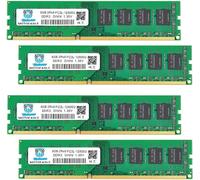 [32GB DDR3 RAM] DDR3L-1600 UDIMM 32GB Kit (4x8GB) 2Rx8 PC3L-12800U 8GB PC3-12800 240 Pin Non-ECC Unbuffered 1.35V/1.5V CL11 Dual Rank Desktop RAM Memory