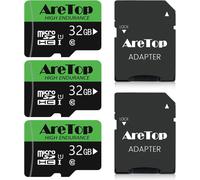 32GB Micro SD Card, Pack of 3 UHS-I, TF Micro SDHC Class 10, U1, with Adapter for Tablet/Drone/Dash Cam/Camera/Phone/Nintendo-Switch/PC, Maximum Read 85MB/s