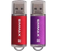 32GB USB 2.0 Flash Drive Swivel Storage Disk Pendrive by (32GB Red Purple)