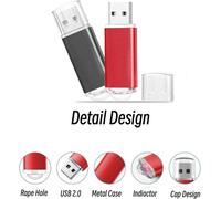 32GB USB Flash Drive USB 2.0 Flash Drive Storage Disk Memory Stick with Ropes,Set of Two Green/Gold